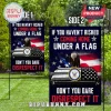 Garden flag featuring a bald eagle on a casket draped in a US Navy flag with the text If You Haven't Risked Coming Home.!