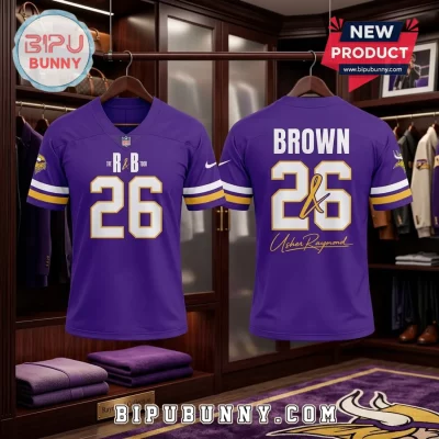 Usher Chris Brown R&B Tour Minnesota Vikings Purple Football Jersey