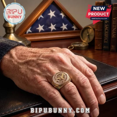 Vietnam Veteran 1961-2026 Gold Plated Engraved Ring