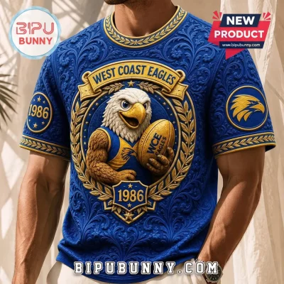 West Coast Eagles 1986 Vintage Mascot T-Shirt