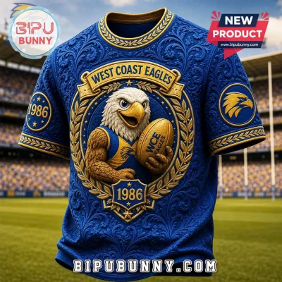 West Coast Eagles 1986 Vintage Mascot T-Shirt