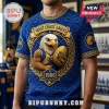 West Coast Eagles commemorative t-shirt featuring a 3D eagle mascot holding a football with 1986 text and blue gold motif.!