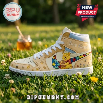 Winnie the Pooh Autism Awareness Bee Kind High Top Sneakers