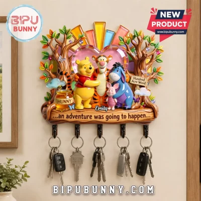 Winnie the Pooh Sculpted Resin Wall Key Holder