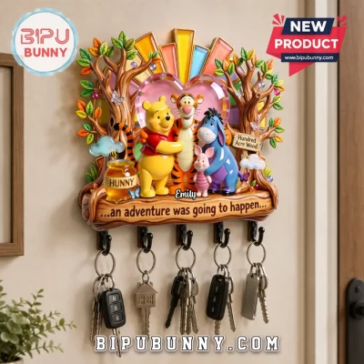 Winnie the Pooh Sculpted Resin Wall Key Holder