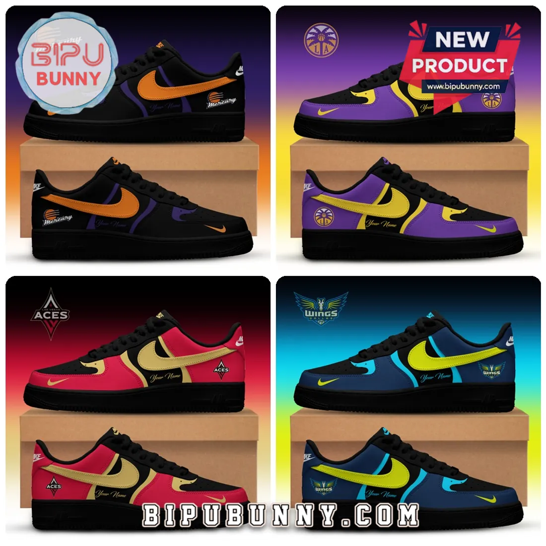 WNBA All Teams Custom Nike Air Force 1 Sneakers WNBA All Teams Custom Nike Air Force 1 Sneakers