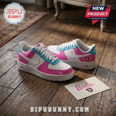 WNBA Barbie Pink and Blue Custom Nike Air Force 1 Sneakers