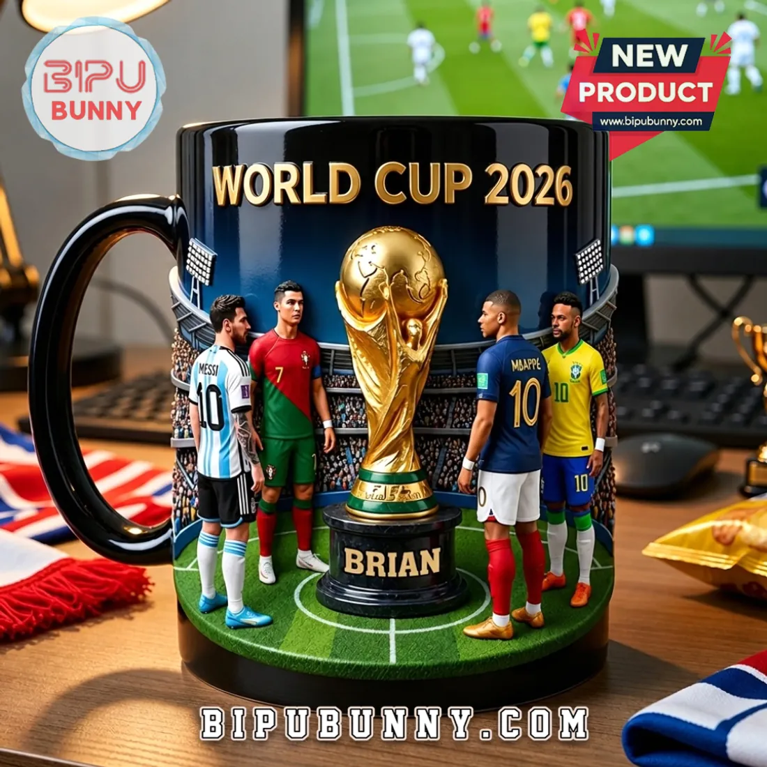 World Cup 2026 Brian Custom 3D Soccer Ceramic Mug World Cup 2026 Brian Custom 3D Soccer Ceramic Mug