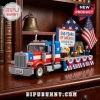 Lego-style patriotic semi-truck with USA branding, a 250 Years of America sign, bald eagle, Liberty Bell, and flags.!