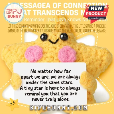 Yellow Star Crochet Emotional Support Doll