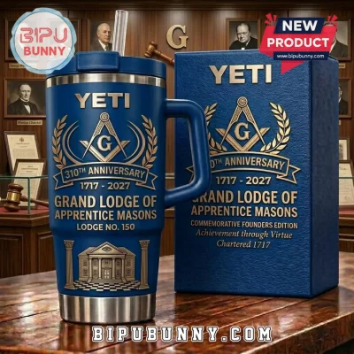 Yeti 310th Anniversary Masonic Blue 40oz Handle Tumbler