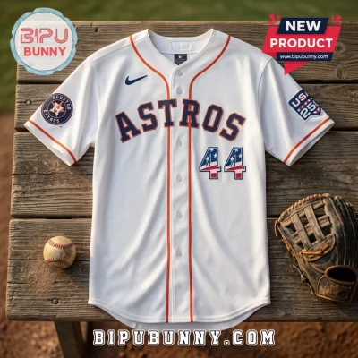 Yordan Alvarez Houston Astros USA Flag Number 44 Baseball Jersey