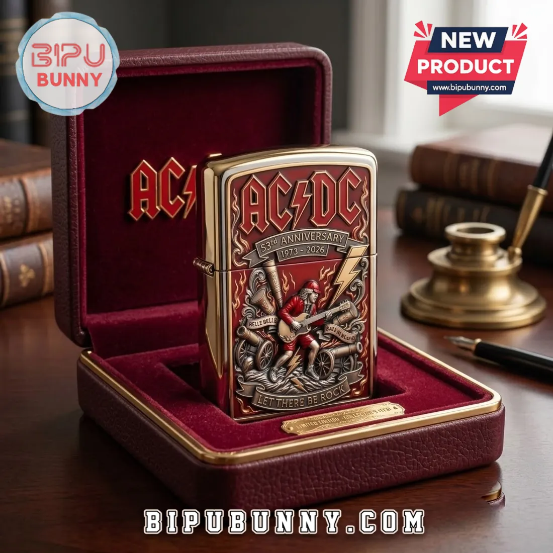 AC/DC 53rd Anniversary 1973 – 2026 Lighter Case AC/DC 53rd Anniversary 1973 – 2026 Lighter Case