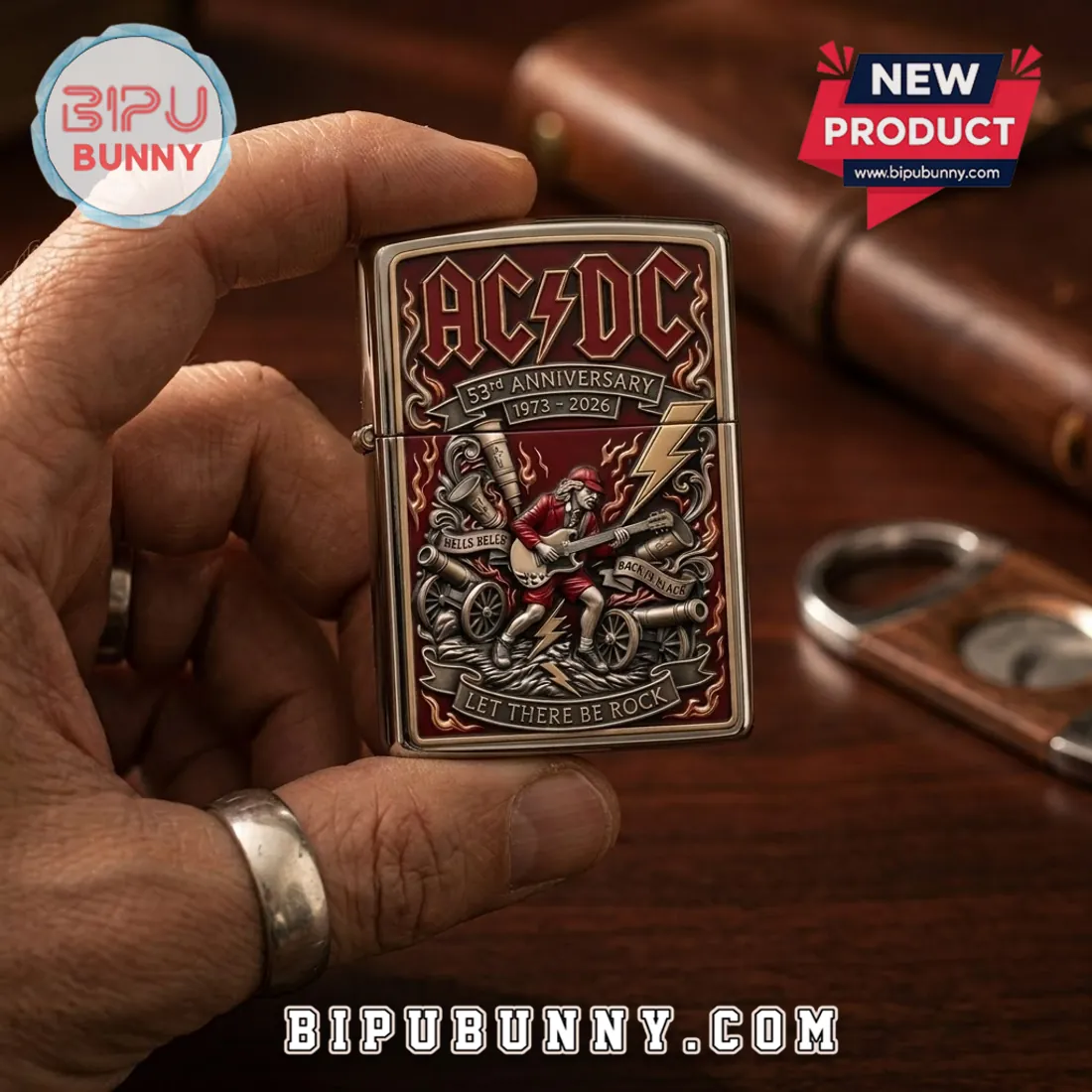 AC/DC 53rd Anniversary 1973 – 2026 Lighter Case AC/DC 53rd Anniversary 1973 – 2026 Lighter Case