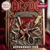 AC/DC 53rd Anniversary 1973 - 2026 Lighter Case featuring embossed band logo, Angus Young, cannons, and red finish.
