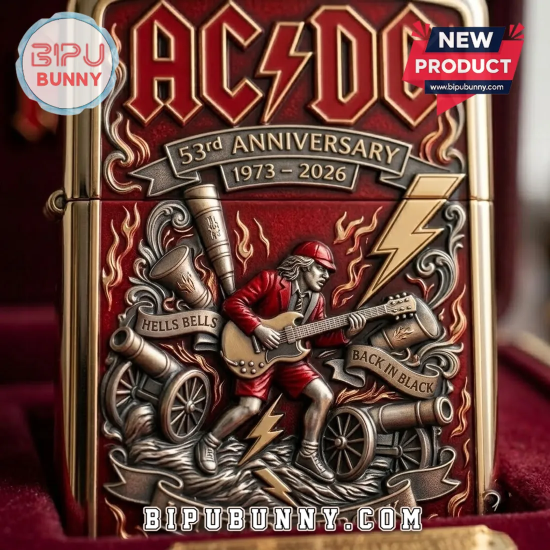 AC/DC 53rd Anniversary 1973 – 2026 Lighter Case AC/DC 53rd Anniversary 1973 – 2026 Lighter Case