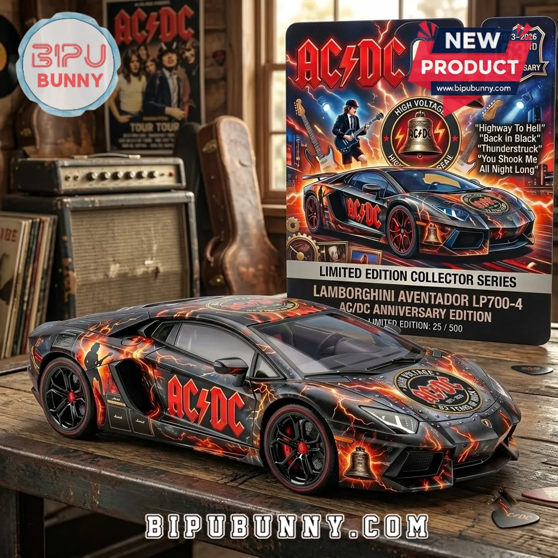 ACDC Lamborghini Aventador Diecast Model Car ACDC Lamborghini Aventador Diecast Model Car