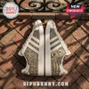Adidas New Orleans Saints Who Dat Nation casual shoes featuring team mascots and gold fleur-de-lis on a brick background.