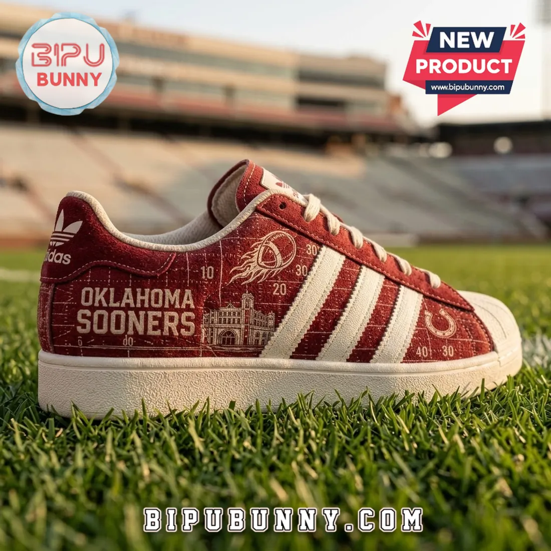 Adidas Oklahoma Sooners Suede Casual Sneakers Adidas Oklahoma Sooners Suede Casual Sneakers