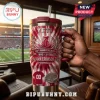 Alabama Crimson Tide 134th Anniversary YETI Tumbler with red and white tie-dye design, stadium graphic, and team logo.