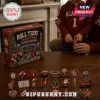Alabama Crimson Tide Christmas Ornament Advent Calendar box next to person holding a miniature team jersey ornament.