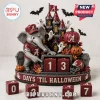Alabama Crimson Tide Halloween Mascot Countdown Calendar featuring a Big Al elephant figure, spooky castle, and pumpkins.