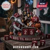 Alabama Crimson Tide Halloween Mascot Countdown Calendar featuring Big Al elephant figure, haunted castle, and pumpkins.