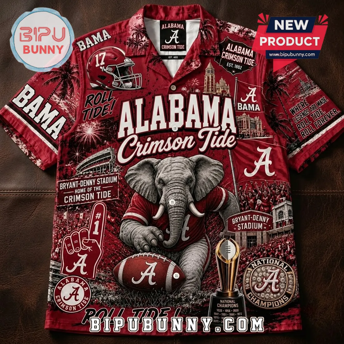 Alabama Crimson Tide NCAA Football Hawaiian Shirt Alabama Crimson Tide NCAA Football Hawaiian Shirt