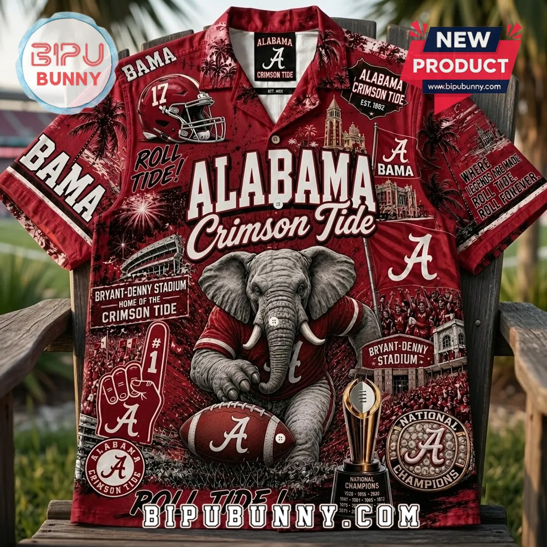 Alabama Crimson Tide NCAA Football Hawaiian Shirt Alabama Crimson Tide NCAA Football Hawaiian Shirt