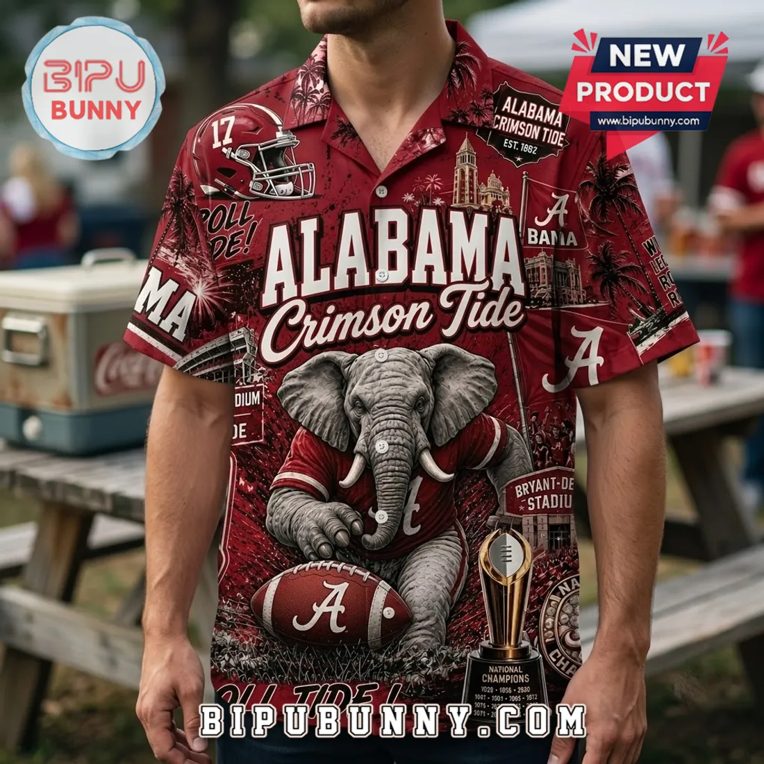 Alabama Crimson Tide NCAA Football Hawaiian Shirt Alabama Crimson Tide NCAA Football Hawaiian Shirt