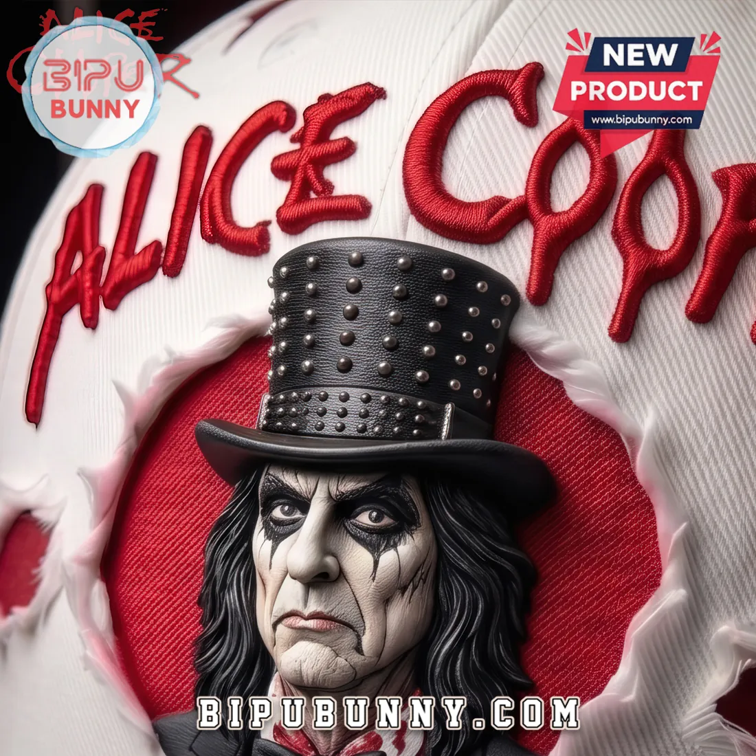 Alice Cooper Keepin Halloween 2026 Distressed Baseball Cap Alice Cooper Keepin Halloween 2026 Distressed Baseball Cap