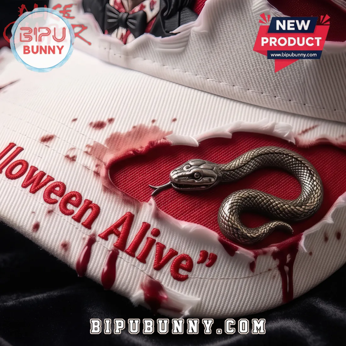 Alice Cooper Keepin Halloween 2026 Distressed Baseball Cap Alice Cooper Keepin Halloween 2026 Distressed Baseball Cap