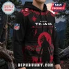 All NFL Teams Native Spirit Heritage 2026 Hoodie featuring black and red Houston Texans graphic with warrior silhouette.