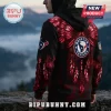 All NFL Teams Native Spirit Heritage 2026 Hoodie featuring Houston Texans logo, red feather patterns, and black fabric.
