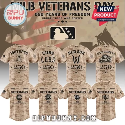 All Team MLB Veterans Day 250 Years Freedom Camo Baseball Jersey