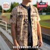 All Team MLB Veterans Day 250 Years Freedom Camo Baseball Jersey with tactical pixelated tan pattern and custom text.