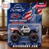 Apex Diecast USA 250th Anniversary Freedom Crusher monster truck toy featuring an eagle and American flag livery.