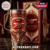 Arsenal Premier League Champions gold YETI handle tumbler featuring the club crest, a trophy, and ornate jewel detailing.