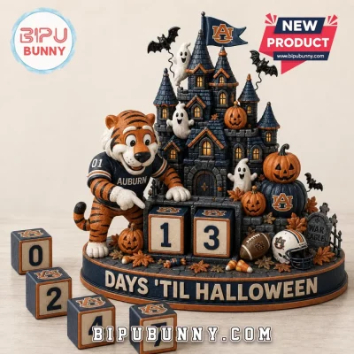 Auburn Tigers Halloween Haunted Castle Block Countdown Calendar