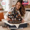 Auburn Tigers Halloween Haunted Castle Block Countdown Calendar featuring a team mascot, ghosts, and pumpkins on a base.