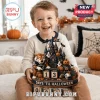 Auburn Tigers Halloween Haunted Castle Block Countdown Calendar with a tiger mascot, pumpkins, and a spooky castle base.