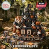 Auburn Tigers Halloween Haunted Castle Block Countdown Calendar featuring a mascot, ghost figures, and pumpkins outdoors.