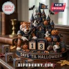 Auburn Tigers Halloween Haunted Castle Block Countdown Calendar with a tiger mascot, pumpkins, and a dark gothic castle.