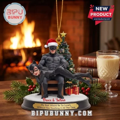 Batman and Catwoman Personalized Christmas Tree Ornament