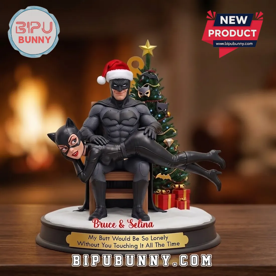 Batman and Catwoman Personalized Christmas Tree Ornament Batman and Catwoman Personalized Christmas Tree Ornament