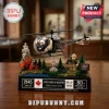 Bell 47 Helicopter 80th Anniversary Building Block Set featuring a miniature aircraft, forest fire display, and minifigures.