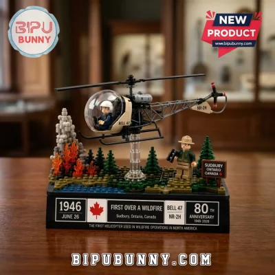 Bell 47 Helicopter 80th Anniversary Building Block Set