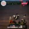 Bell 47 Helicopter 80th Anniversary Building Block Set featuring a miniature model with pilot figures and a forest scene.