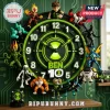 Ben 10 Character Premium Wall Clock featuring twelve 3D alien figures on a circular green and black circuit board dial.