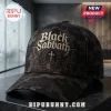 Black Sabbath Midnight Cathedral Camo Gothic Baseball Cap featuring dark camouflage fabric with gothic cathedral print.